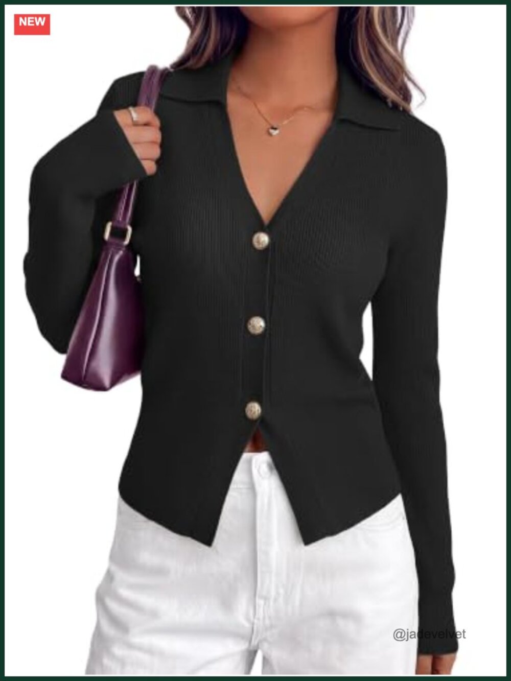 Lightweight V Neck Long Sleeve Button Down Knit Cardigan Sweater